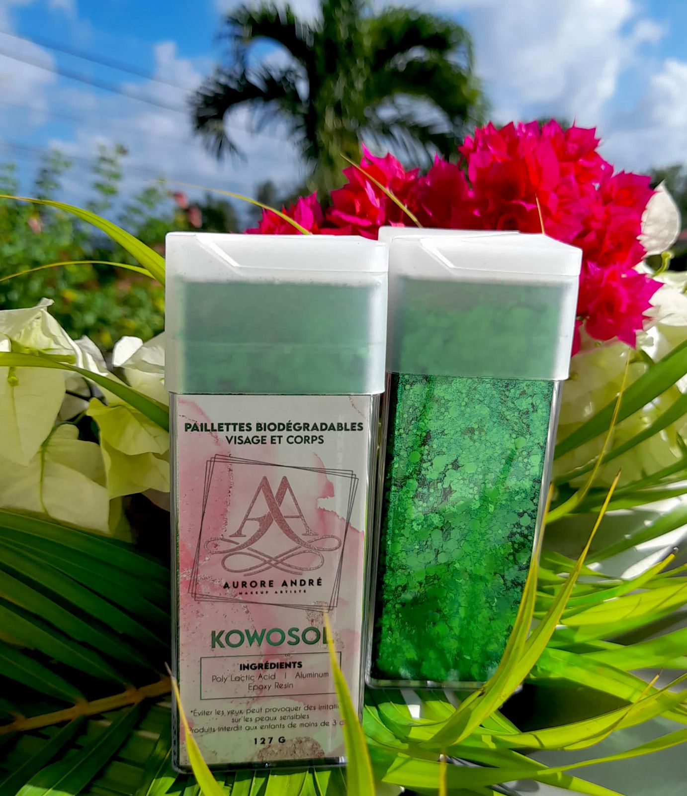 Paillettes biodégradables Vertes